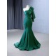 Satin Green Women Prom Dresses One Shoulder Evening Dress Floor Length Special Occasion Party Formal Gowns