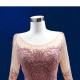 Scoop Neck Mauve Quinceanera Dress 2024 Long Sleeve Formal Occasion Dresses Front Panel Cocktail Dresses Vestidos De Baile