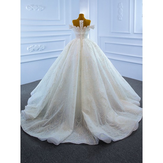 Scoop Neck Wedding Dress for Women 2024 Off Shoulder Bridal Gowns Ball Gown Vestido De Casamento