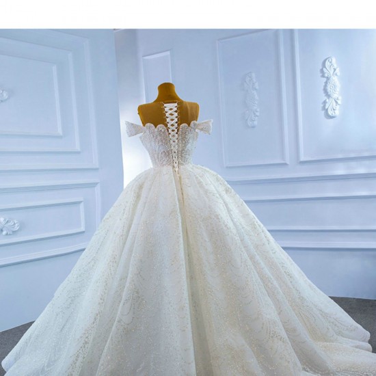 Scoop Neck Wedding Dress for Women 2024 Off Shoulder Bridal Gowns Ball Gown Vestido De Casamento