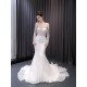 Sequin Bridal Wedding Dress Elegant Long Sleeve Sexy Mermaid Long Bridal Solemn vestido de novia