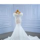 Sequin Long White Wedding Dress Long Sleeve Bridal Growns 2024 Princess Bride Gown Vestido De Noiva