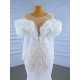 Sequin Long White Wedding Dress Long Sleeve Bridal Growns 2024 Princess Bride Gown Vestido De Noiva