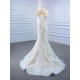 Sequin Mermaid Wedding Dresses Sleeveless Arabic Aso Ebi Bridal Gowns Customize Two In One