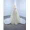 Sequin Mermaid Wedding Dresses Sleeveless Arabic Aso Ebi Bridal Gowns Customize Two In One