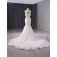 Sequin Mermaid Wedding Dresses Sweetheart Off Shoulder Sweep Train Bridal Gown Plus Size