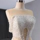 Sequin Mermaid Wedding Dresses Sweetheart Off Shoulder Sweep Train Bridal Gown Plus Size