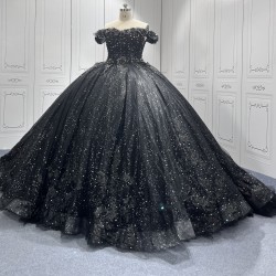 Sequin Quinceanera Dresses for 15 Anos Off Shoulder Sweet 15 Gowns 3D Flowers Vestidos De 15 Anos