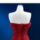 Sequin Red Prom Dresses For Women 2024 African Sleeveless Formal Evening Party Gowns