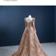 Sequin Rose Gold Formal Prom Dresses Long Sleeve Two In One Women Party Gowns Evening Dress 2024