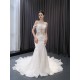 Sequin Mermaid White Wedding Dress For Woman Scoop Neck Bride Gown Backless Sleeveless Black Girl Women Dress