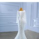 Sexy Women Wedding Dress Long Sleeve Square Collar Mermaid Gown Two In One Bridal Gowns 2024