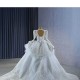 Shiny Ball Gown Long Wedding Dress Long Sleeve Bridal Gowns For Women Sexy Backless Vestido de novia 2024