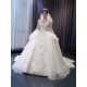 Shiny Ball Gown Long Wedding Dress Long Sleeve Bridal Gowns For Women Sexy Backless Vestido de novia 2024