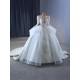 Shiny Ball Gown Long Wedding Dress Long Sleeve Bridal Gowns For Women Sexy Backless Vestido de novia 2024