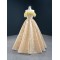 Shiny Champagne Prom Dresses For Women A Line African Evening Party Gowns For Black Girls Vestido De Graduacion