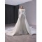 Shiny Sequin Mermaid Wedding Dresses Strapless Long Sleeves Lace Appliques Bridal Gowns