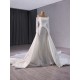 Shiny Sequin Mermaid Wedding Dresses Strapless Long Sleeves Lace Appliques Bridal Gowns