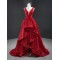 Shiny Sequin Red Formal Party Prom Dresses For Women V Neck Special Occasion Gowns Evening Dress