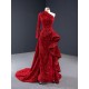 Shiny Sequin Red Prom Dresses 2024 One Shoulder Mermaid Formal Wedding Party Evening Gowns Vestido De Fiesta