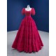 Short Sleeve Evening Dress for Women Wedding Ruffled Midi Engagement Party Dresses Prom Gowns