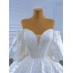 Short Sleeve Wedding Dresses Sweetheart Neck Bridal Gowns Sexy Strapless Backless Lace Up Vestido De Noival