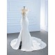 Side Split Mermaid Wedding Dresses 2024 Lace Appliques Sleeveless Bridal Gown