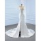 Side Split Mermaid Wedding Dresses 2024 Lace Appliques Sleeveless Bridal Gown