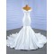 Simple Satin Wedding Dress Off Shoulder Backless Formal Sweetheart Neck Bridal Growns vestido de noiva Court Train 2024