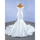 Simple Satin Wedding Dress Off Shoulder Backless Formal Sweetheart Neck Bridal Growns vestido de noiva Court Train 2024