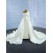 Simple Two In One Wedding Dress White Satin Bridal Gown One Shoulder Vestido de Novia