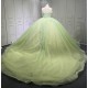 Sleeveless Sage Green Quince Dress Strapless Vestidos De XV Anos Lace Appliques Sweet 15 Gowns