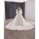 Sleeveless Wedding Dress Lace Appliques Sweetheart Neck Bridal Gowns With Detachable Sleeve