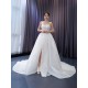 Sleeveless A Line Wedding Dress Sweetheart Neck Wedding Gown Sequin Cutsom Made Dresses