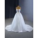 Sleeveless A Line Wedding Dress Sweetheart Neck Wedding Gown Sequin Cutsom Made Dresses