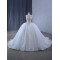 Sleeveless Ball Gown Wedding Dress Crystal Sweetheart Neck Backless Bridal Gowns