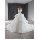 Sleeveless Ball Gown Wedding Dress For Bride 2024 Backless Lace Appliques Sweep Train Modern Bridal Gown