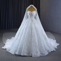 Sleeveless Ball Gown Wedding Dress Sexy Strapless Sequin Sexy Open Back Bridal Growns 2024