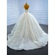 Sleeveless Ball Gown Wedding Dresses V Neck Sequin Arabic Wedding Bridal Gowns