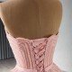 Sleeveless Beading Pink Prom Dresses For Black Girl Sweetheart Nec Mermaid Evening Dresses Birthday Party Gowns