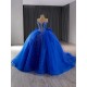 Sleeveless Blue Vestidos De 15 Anos Sweetheart Spaghetti Strap Quinceanera Dress 2024