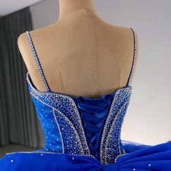 Sleeveless Blue Vestidos De 15 Anos Sweetheart Spaghetti Strap Quinceanera Dress 2024