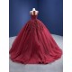 Sleeveless Burgundy Quinceanera Dress Beading Sweet 15 Dress Custom Made Vestidos De 15 Anos