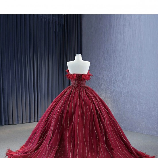 Sleeveless Burgundy Quinceanera Dresses For Sweet 16 Princess Gown Birthday Party Prom Dresses