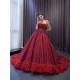 Sleeveless Burgundy Quinceanera Dresses For Sweet 16 Princess Gown Birthday Party Prom Dresses