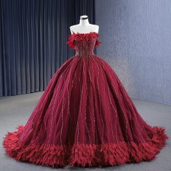 Sleeveless Burgundy Quinceanera Dresses For Sweet 16 Princess Gown Birthday Party Prom Dresses