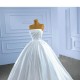 Sleeveless Crystal Wedding Dress Strapless Bride Robe Modern Floor length Bride Dresses Vestidos De Novia