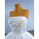 Sleeveless Crystal Wedding Dress Strapless Bride Robe Modern Floor length Bride Dresses Vestidos De Novia