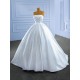 Sleeveless Crystal Wedding Dress Strapless Bride Robe Modern Floor length Bride Dresses Vestidos De Novia