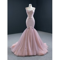 Sleeveless Mauve Prom Dresses Square Collar Sweetheart Formal Homecoming Women Evening Dress 2024